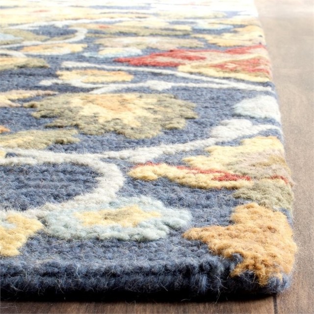 Safavieh Blossom Blm402a Blue Multi Rug Traditional Area Rugs Safavieh Blossom Blm402a Blue Multi Rug Traditional Area Rugs By Homesquare