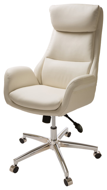 Glitzhome Cream Leather Office Chair Online Gh70213 Houzz Glitzhome Cream Leather Office Chair