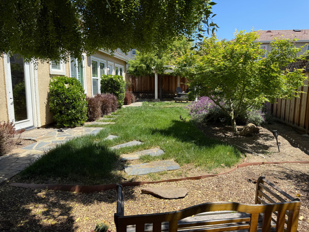 Outdoor Entertaining Space with Louvered Pergola
