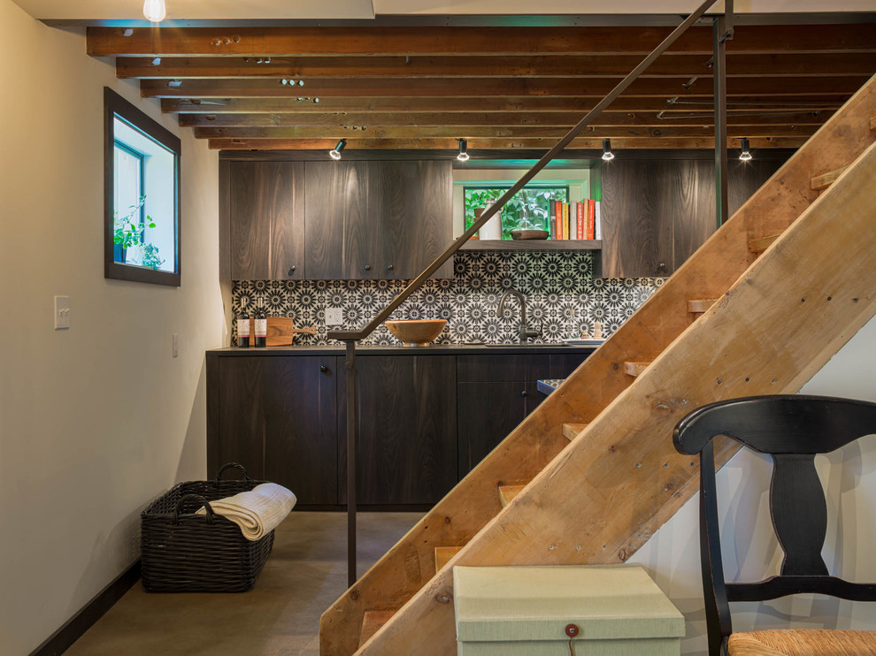 Example of a mid-sized transitional kitchen design in Seattle