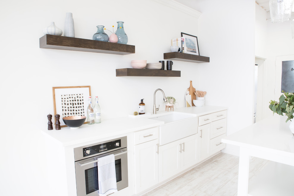 Inspiration for a transitional kitchen remodel in Cleveland
