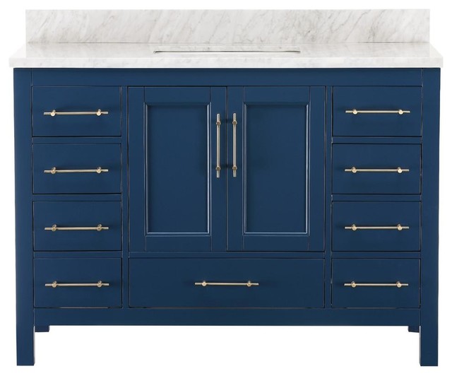 Kendall Blue Bathroom Vanity Contemporary Vanities And Kendall Blue Bathroom Vanity 48