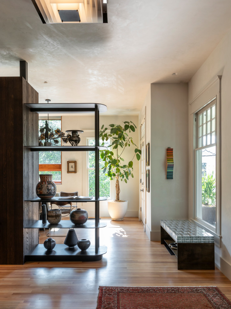 Entryway - transitional entryway idea in Austin