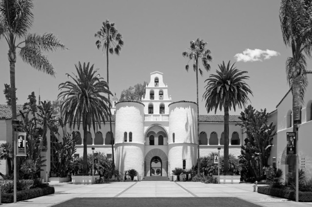 San Diego State University - Hepner Hall 10x7.5: Standard - University Icons