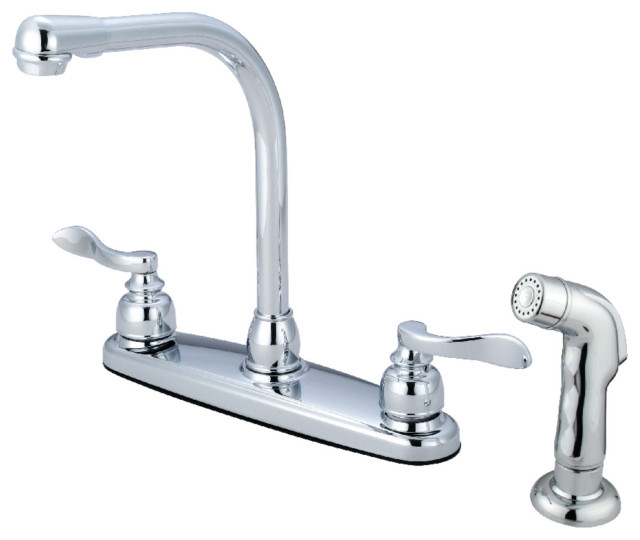 Nuwave French Double Handle 8 Centerset High Arch Faucet