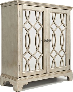 Casa Bella 32" Accent Cabinet, Vintage Silver