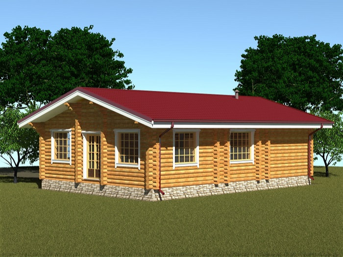 Проект дома из оцилиндрованных бревен №279