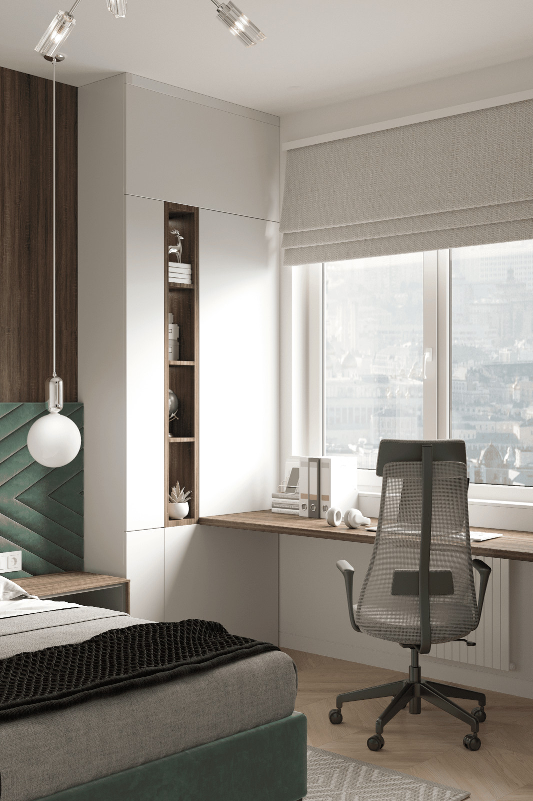 Просторная квартира в нежных оттенках со стильными элементами декора