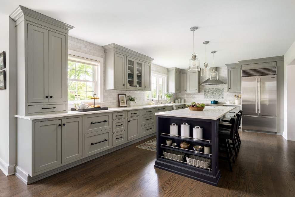 Nimbus and Grey Wood-Mode Cabinets in West Chester Kitchen Remodel ...