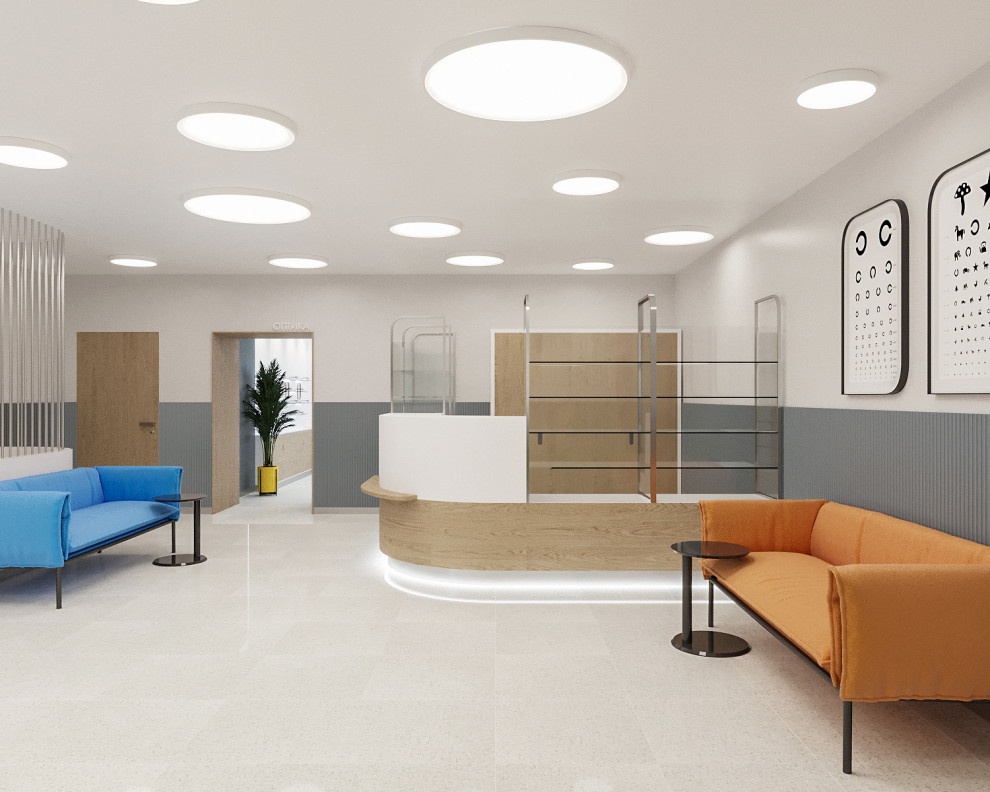 Интерьер общественных помещений офтальмологической клиники