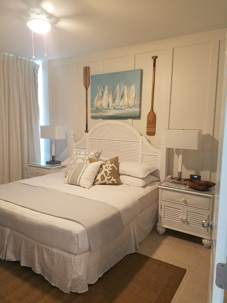Mid-sized beach style bedroom in Other.