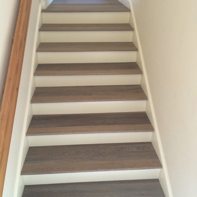Provenza Hardwood - Old World - Castle Grey contemporary-staircase