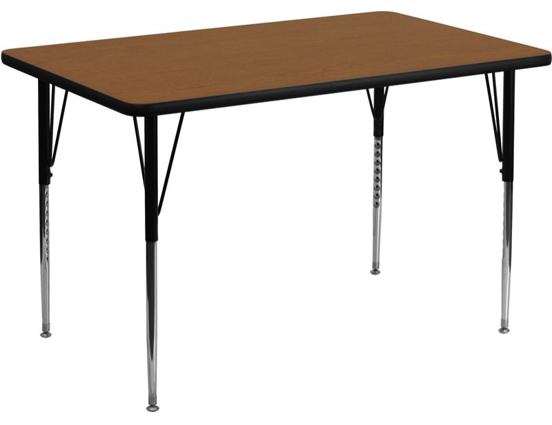 Flash Furniture 31" x 30" X 48" High Pressure Laminate Top Activity Table in Oak