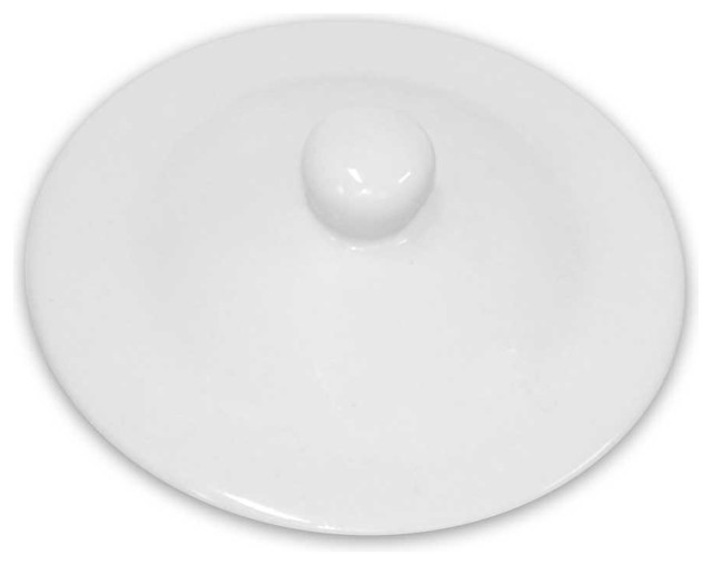 Porcelain Ceramic Water Crock Lid, White Contemporary Beverage Dispensers by Organize Houzz