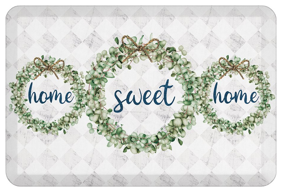 Home Sweet Home Floor Mat Contemporary Kitchen Mats by Laural