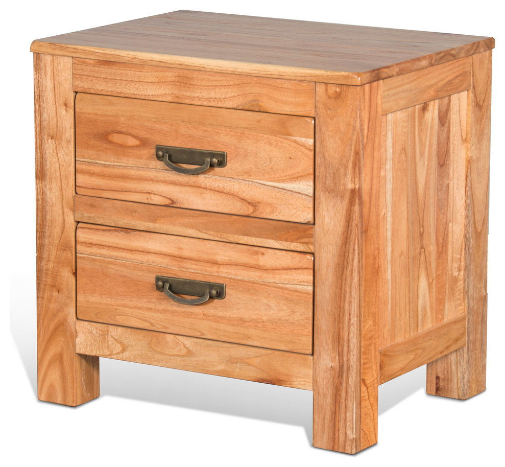 Reno Night Stand Clear Coat Transitional Nightstands And Bedside Tables By Gwg Outlet