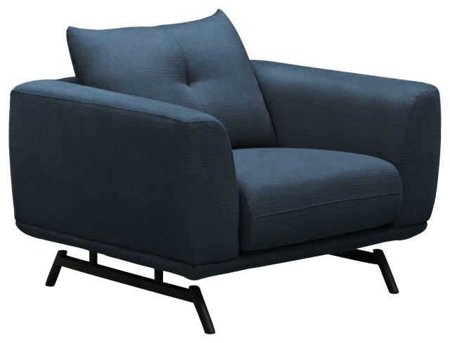 Betty Fabric Chair, Navy Blue