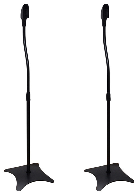 vidaXL Set of 2 Studio Audio Monitor Speaker Stands Aluminum Glass Transparent