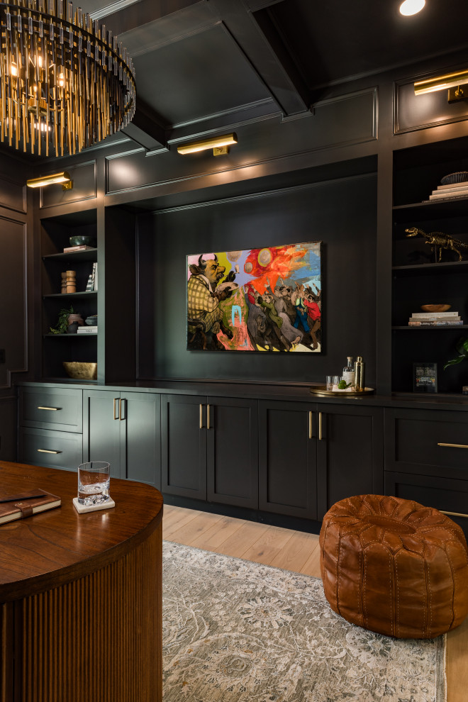 Inspiration for a transitional home office remodel in Tampa