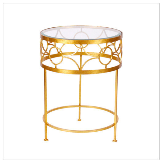 Worlds Away Bangle Leaf Round Table