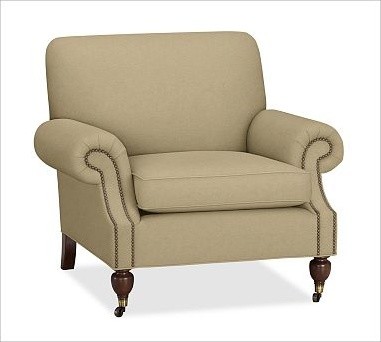 Brooklyn Upholstered Armchair, everydaysuede(TM) Oat