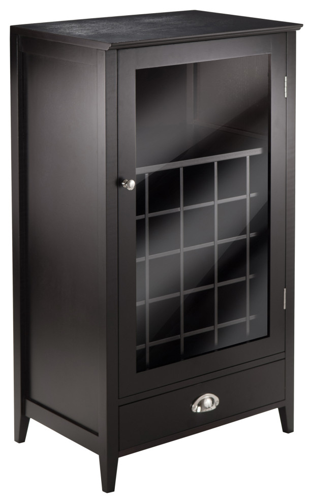 Ergode Bordeaux 25Bottle Modular Wine Espresso Transitional