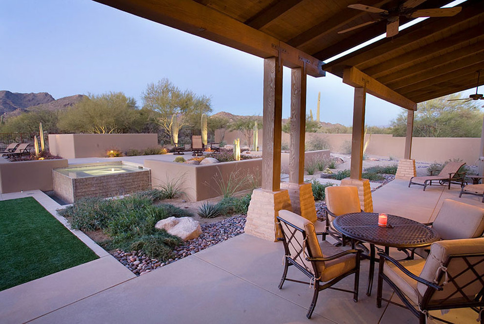 This is an example of an eclectic patio in Phoenix.