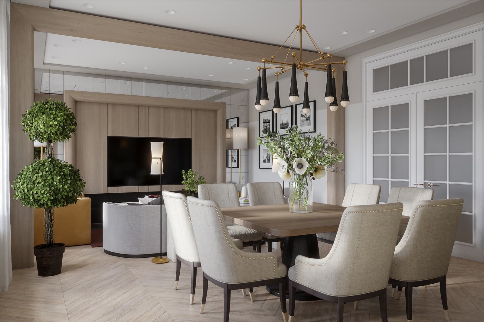 Гостиная, вид на мягкую зону