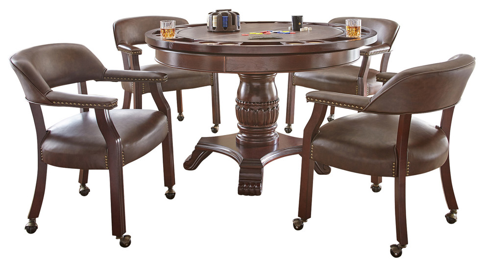 Tournament 5Piece Dining/Game Table Set Traditional Dining Sets
