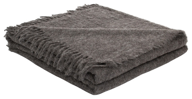 Baby Llama Throw, Dark Gray