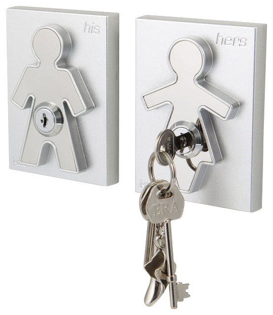 His and Her Key Holders Wall Mounted Modern Wall Hooks