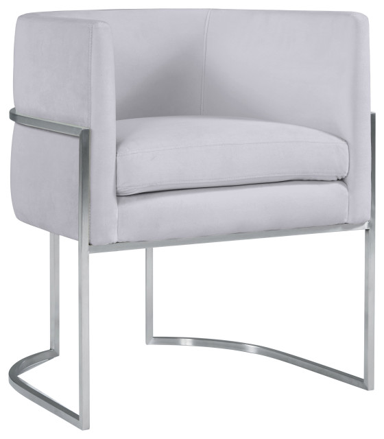 Gie Grey Velvet Dining Chair With, Silver Gray Velvet Dining Chairs