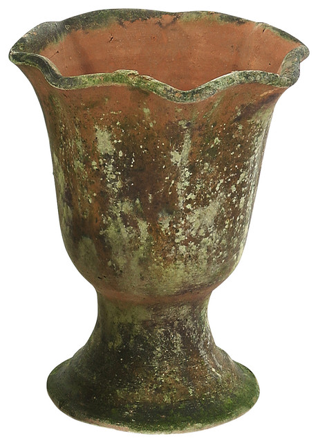 Large Aged Acanthus Urn Farmhouse Indoor Pots And Planters