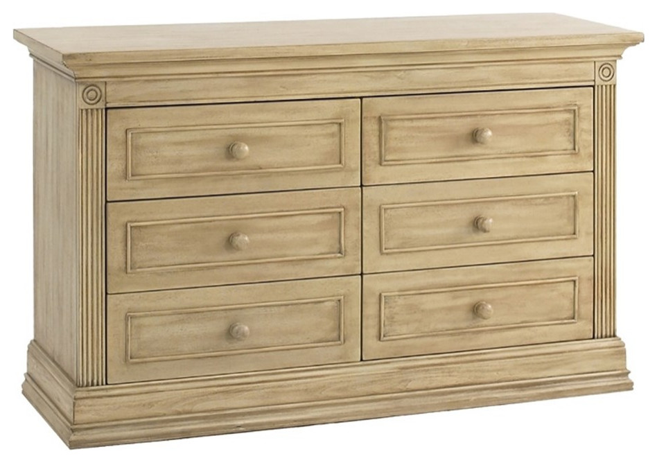 Baby Cache Montana 6Drawer Traditional Wood Dresser in Driftwood