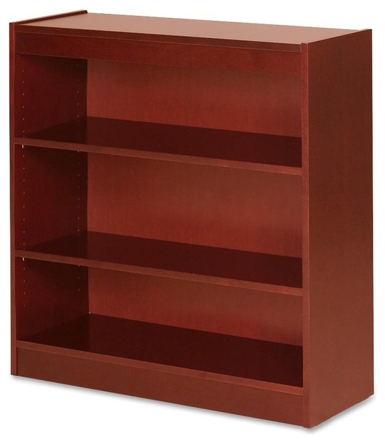 Lorell Three Shelf Panel Bookcase, 36"X12"X36" - Contemporary ...