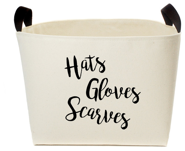 Hats Gloves Scarves Storage Basket