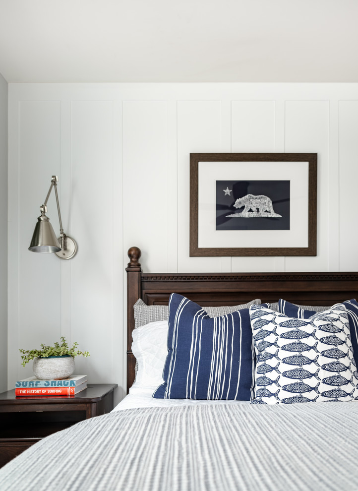 This is an example of a beach style bedroom in Charlotte.