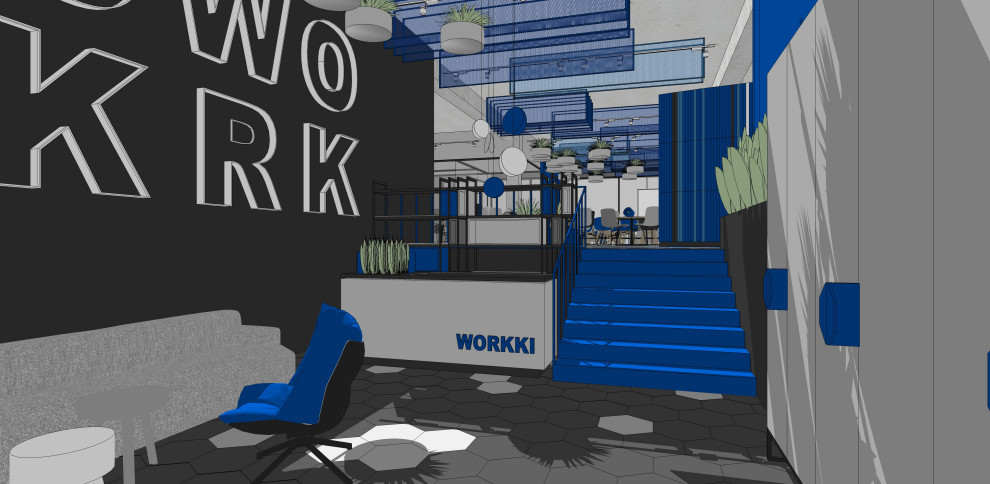 коворкинг в синем