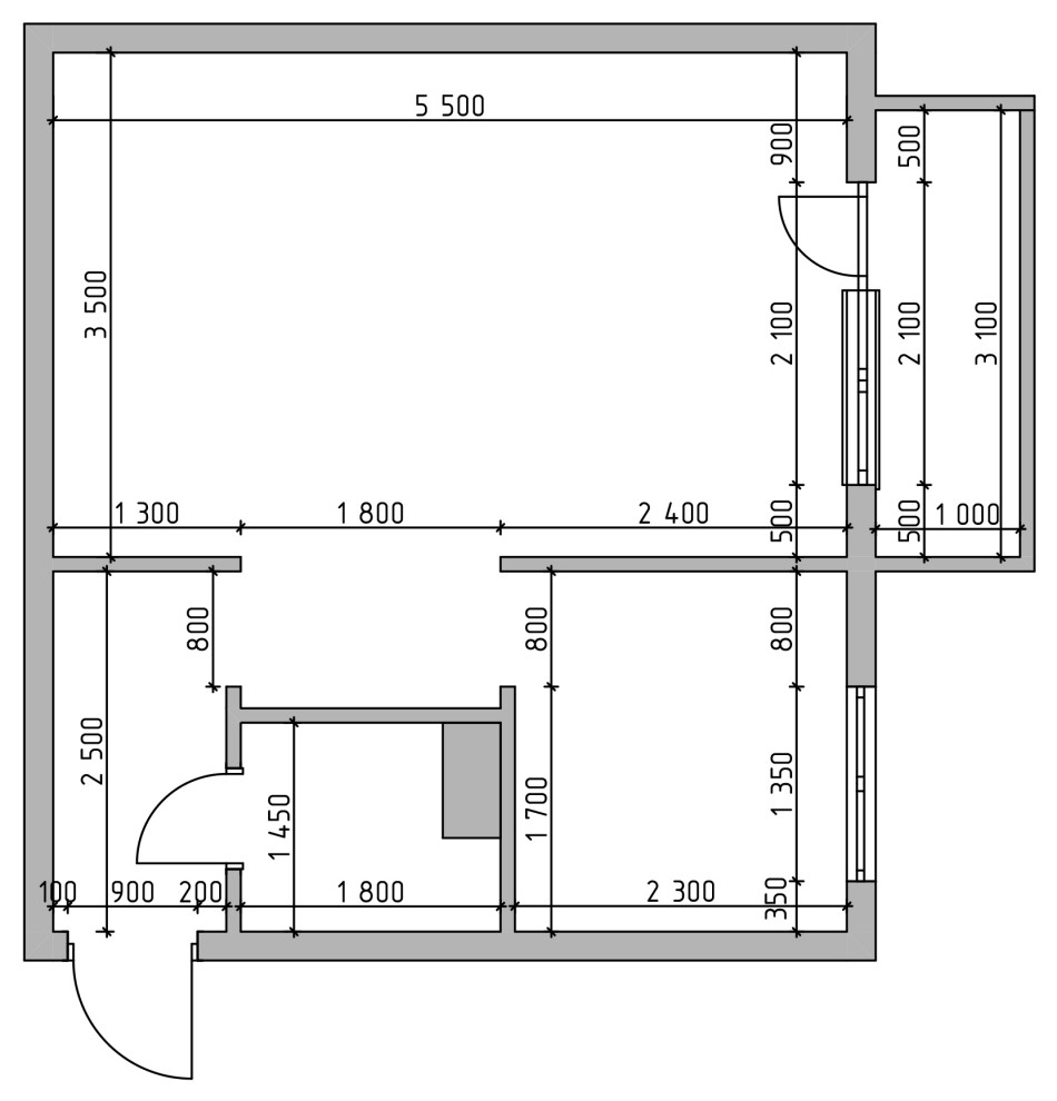 Однушка для семейной пары