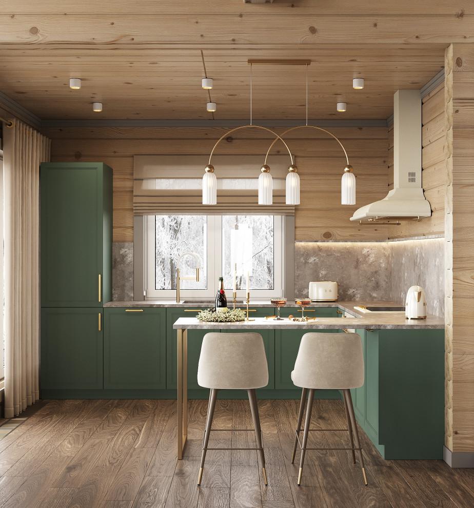 Дизайн кухни в загородном доме