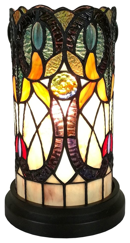 Amora Lighting AM246ACC Tiffany Style Floral Design Table Lamp 12 High