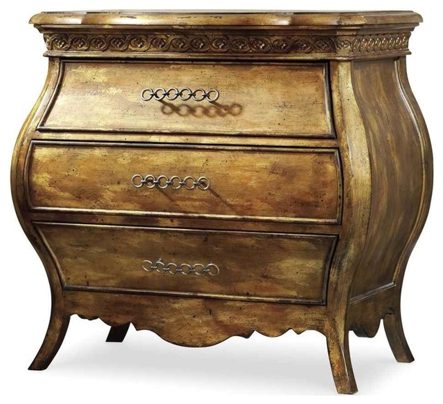 Hooker Furniture Sanctuary Small Three Drawer Bombe Nightstand Traditional Nightstands And Bedside Tables By Buildcom