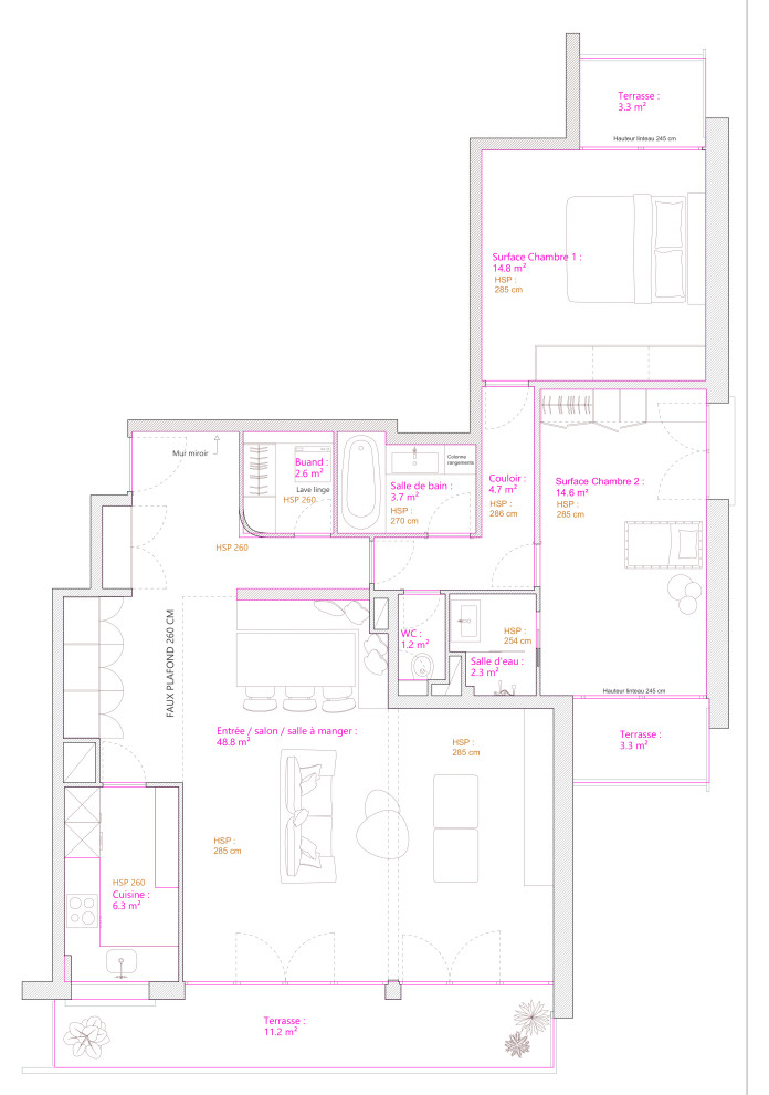 Projet - Plan de surfaces