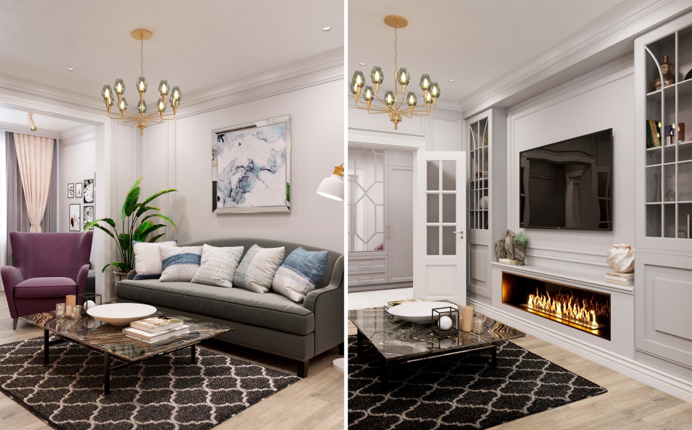 Дизайн проект квартиры в Москве в современном стиле