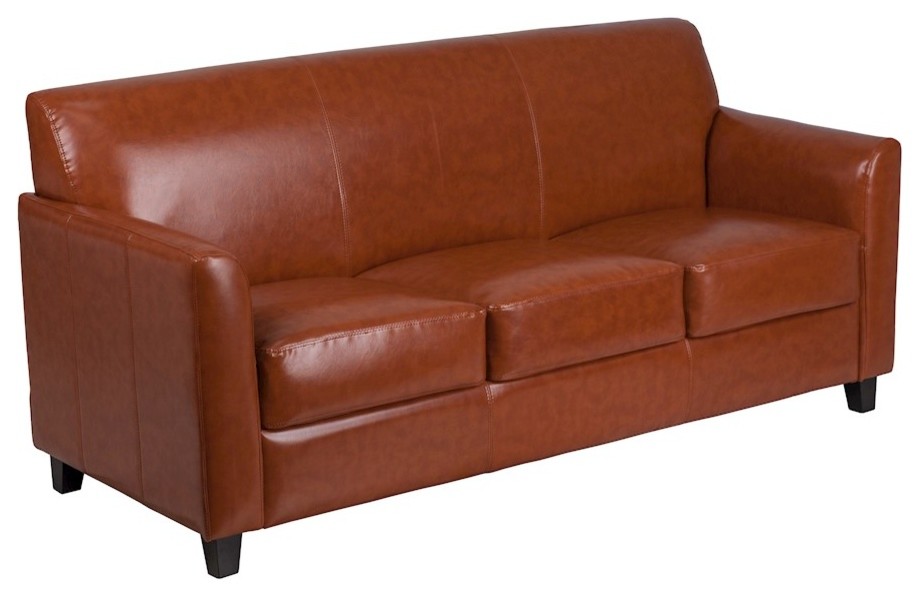 cognac leather couch living rooms