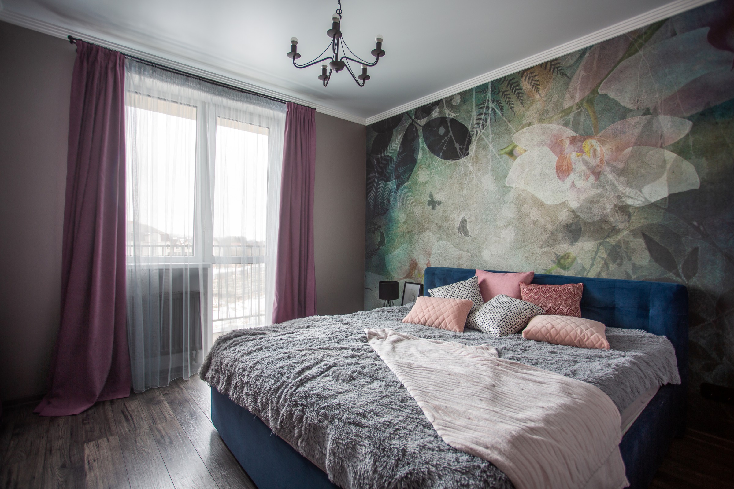 Интерьер однокомнатной квартиры "Фуксия"