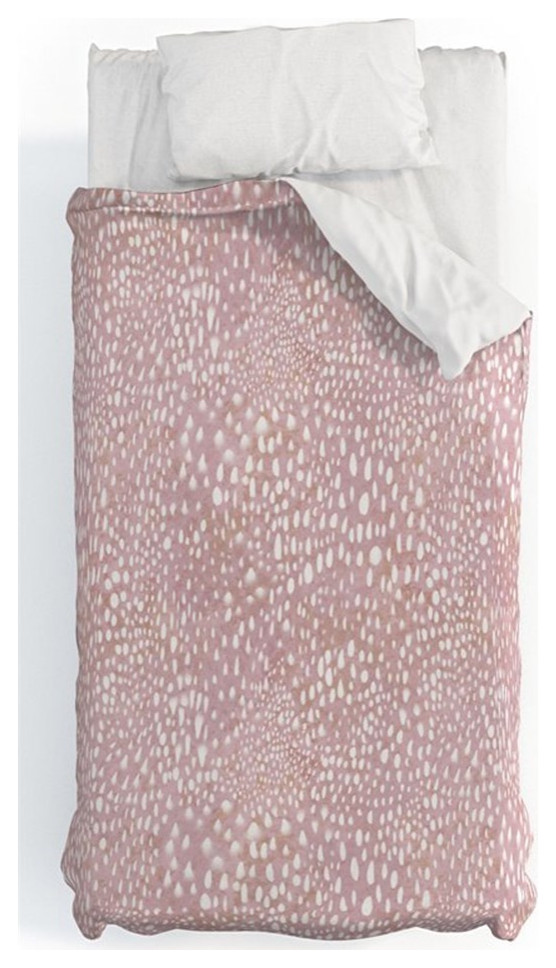 Deny Designs Traditional Twin Cotton Duvet Covers in Blush Pink
