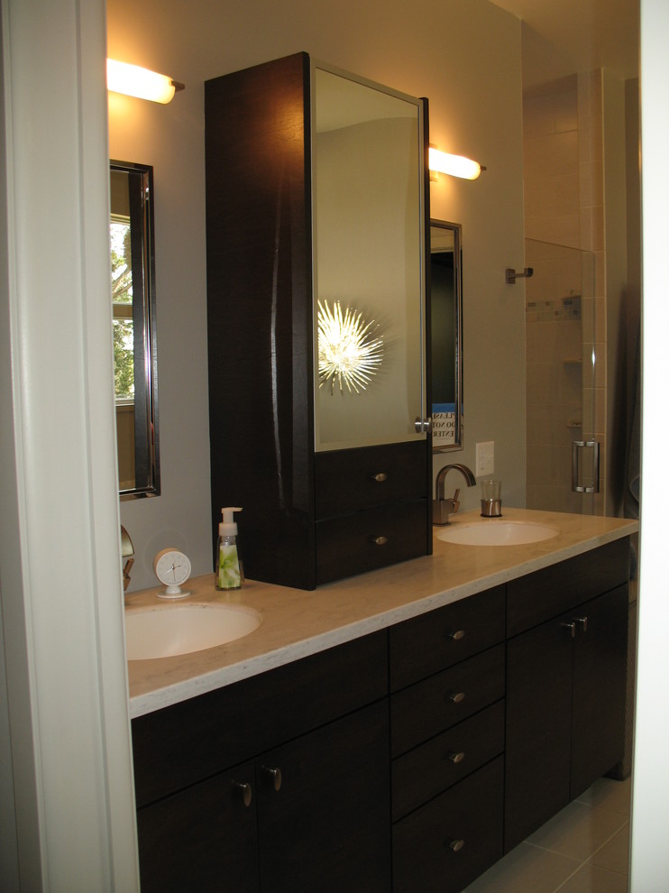 This is an example of a contemporary bathroom in Minneapolis.