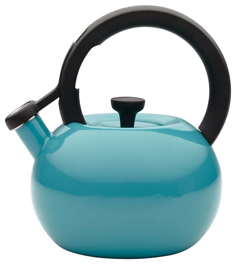 Circulon Circles Tea Kettle, 1.5Quart, Black Contemporary Kettles