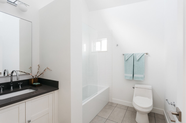 Contemporary New Construction fusion-bathroom